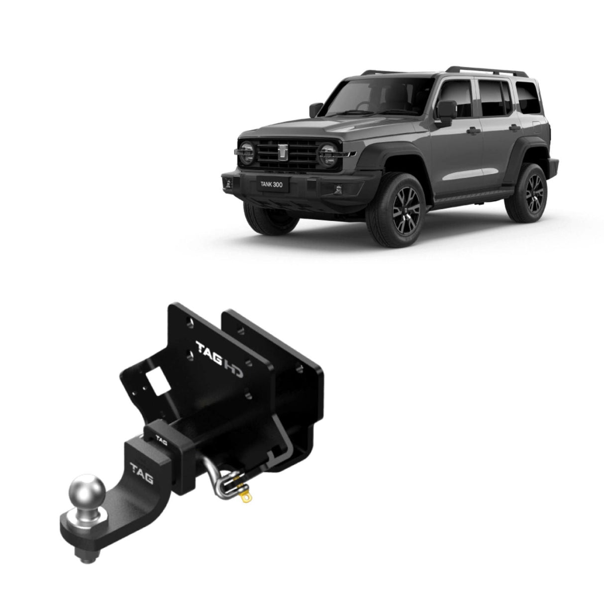 TAG | Heavy Duty Towbar & Universal Wiring Kit | GWM Tank 300 P01 03/2023–On | T4G889-K301