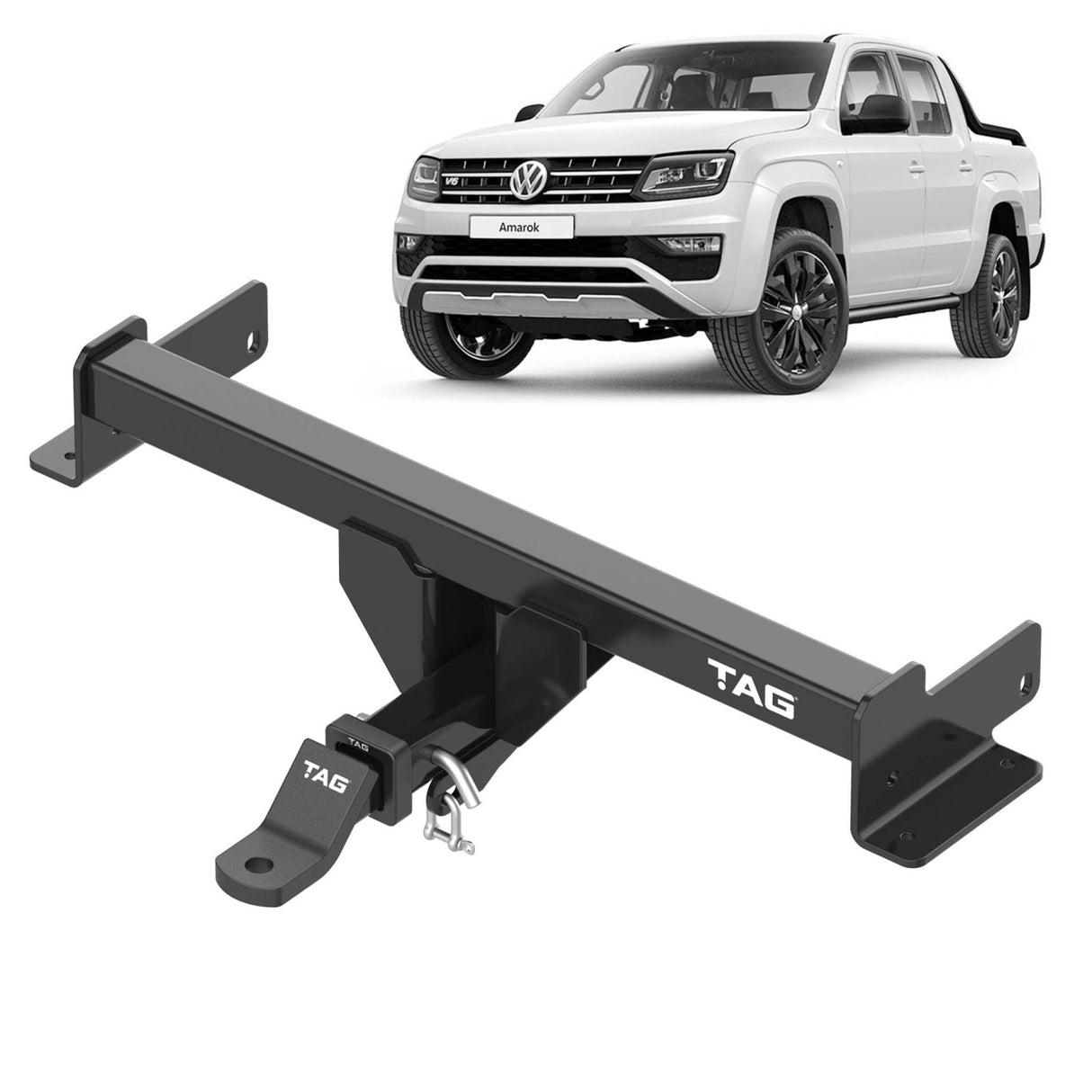 TAG | Heavy Duty Towbar & Direct Fit Wiring Kit (No Step) | VW Amarok 2H Ute 2010–2022 | T4P600-K101