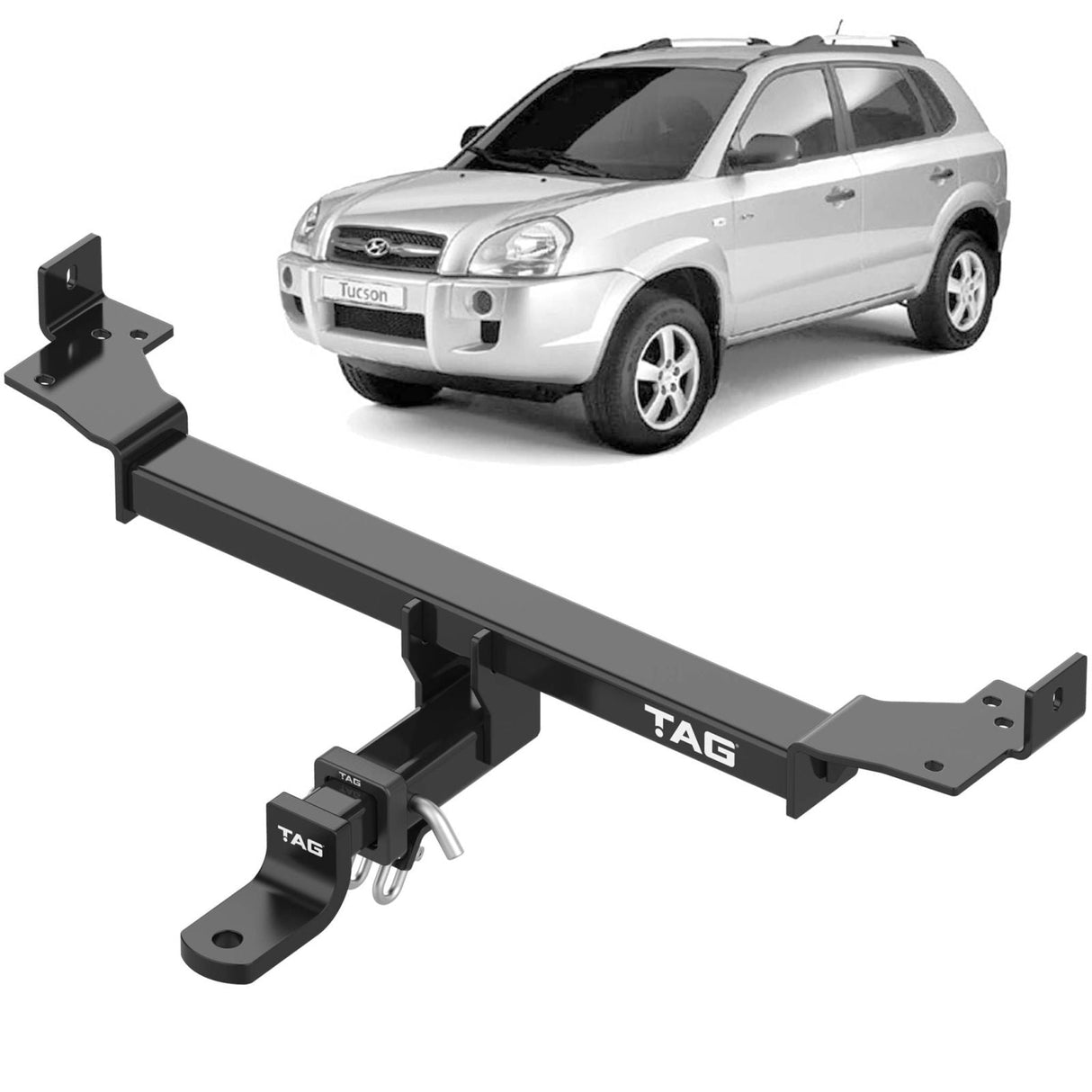 TAG | Heavy Duty Towbar & Universal Wiring Kit | Hyundai Tucson JM JN & KIA Sportage KM SUV Wagon 2004–2010 | T4Z493-K301