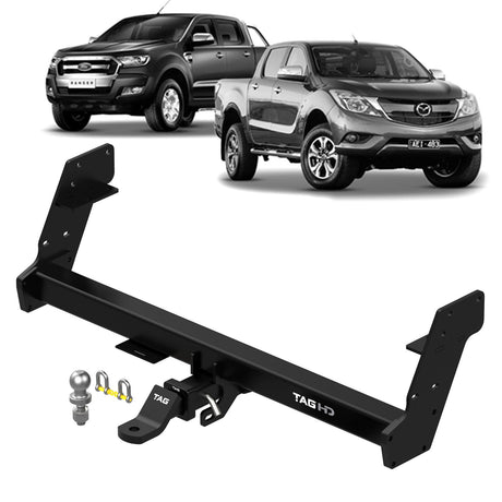 TAG | Heavy Duty Towbar 3-Piece & Direct Fit Wiring Kit | Mazda BT-50 UP UR & Ford Ranger PX 2011–2022 | T7F704-K201