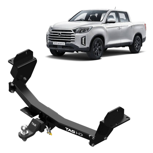 TAG | Heavy Duty Towbar & Direct Fit Wiring Kit | Ssangyong Musso Ute SWB 2018–ON | T7Y869-K201