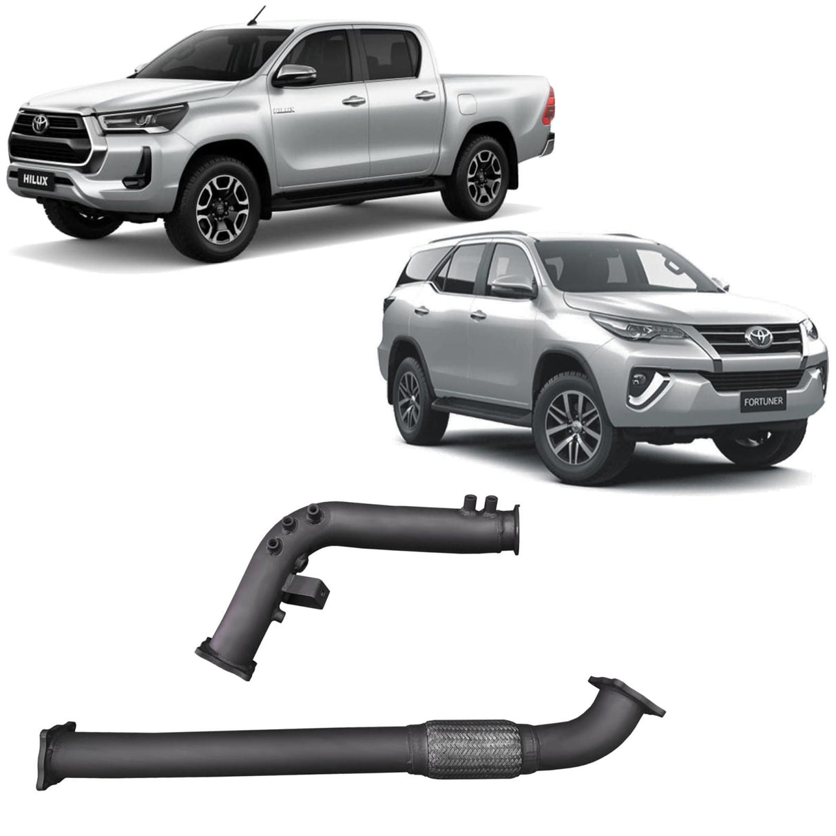 Redback Extreme Duty - Toyota Hilux, Fortuner (2015 - on) DPF Adaptor Kit Without Cat