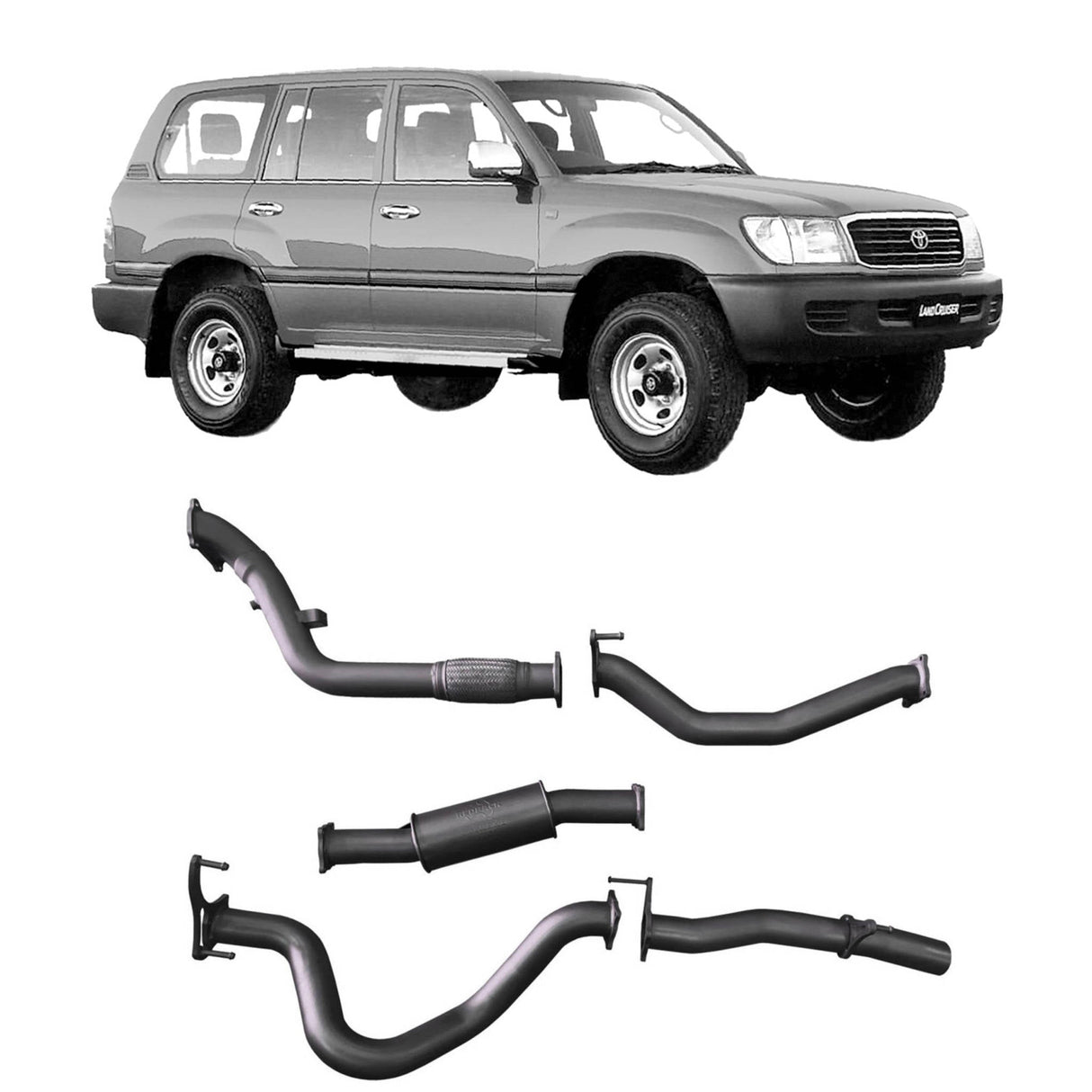 Redback Extreme Duty - Toyota Landcruiser 105 Series (1998 - 2007) Wagon Performance Exhaust