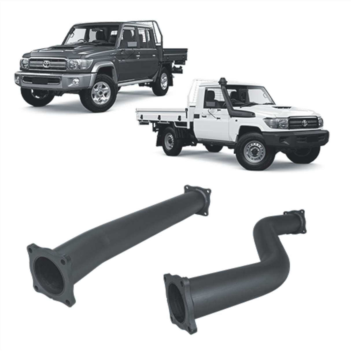 Redback Extreme Duty Exhaust for Toyota Landcruiser 79 Series with Centre Long Range Fuel Tank (11/2016 onwards)