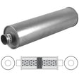 Redback - 4" Baffled Universal Muffler Centre/Centre 44" Round Aluminised Steel