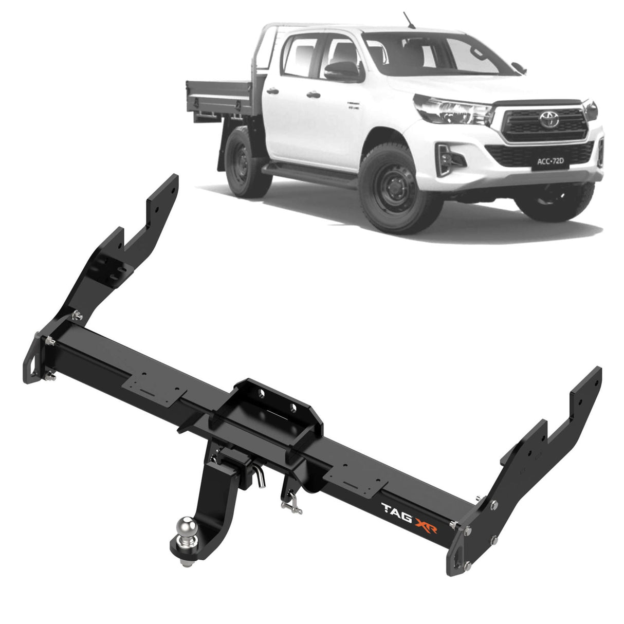 TAG | Extreme Recovery Towbar & Direct Fit Wiring Kit | Toyota Hilux 2015–On No Step | TXR783-K201