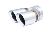 XForce | Twin 3.5" Round Angle-Cut Exhaust Tips | Double Wall 304 Stainless Steel | TY-AW35-63