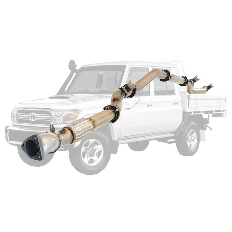 ESA | 3.5" Turbo Back DPF Delete Exhaust | Toyota Landcruiser 79 Series VDJ79 UTE 4.5L V8 10/2016 - On | TY218