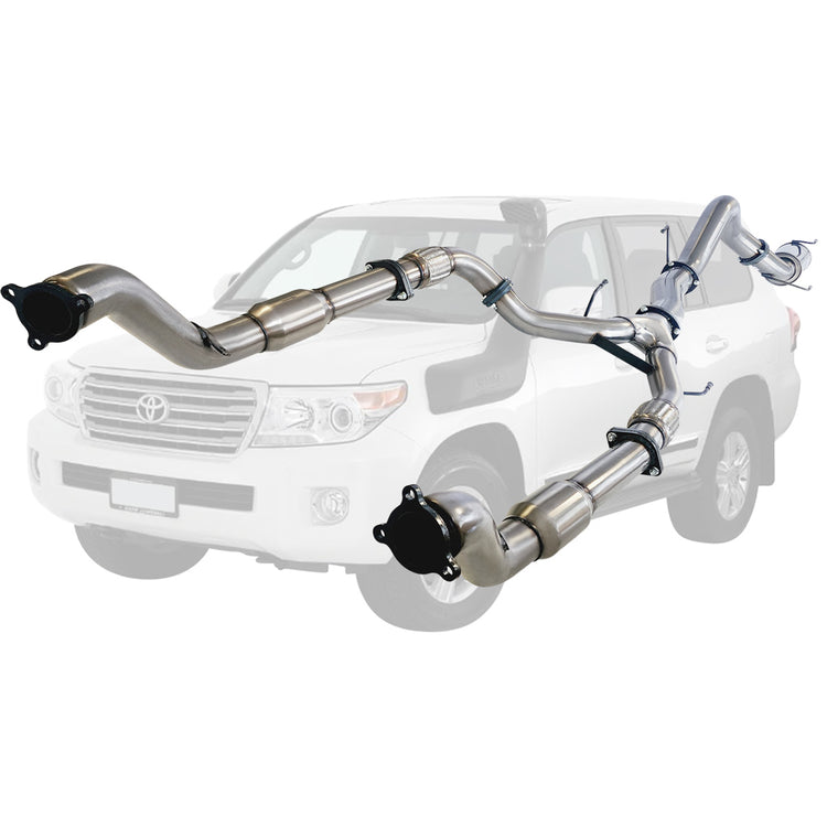 ESA | Twin 3" to 4" Turbo Back Exhaust | Toyota Landcruiser 200 Series V8 Wagon 2007 - 10/2015 | TY432