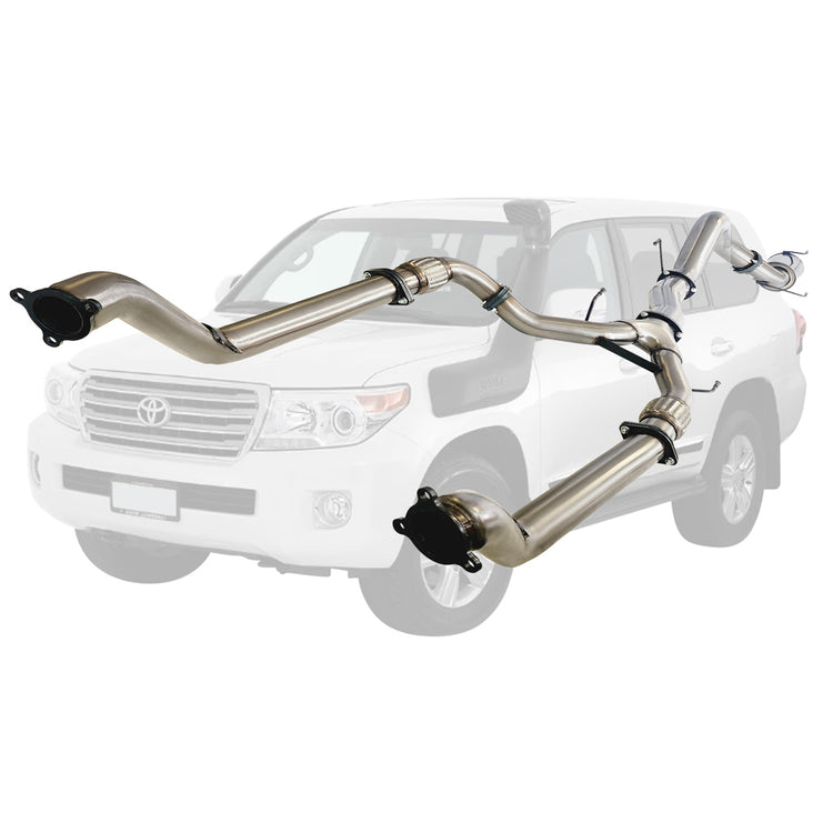 ESA | Twin 3" to 4" Turbo Back Exhaust | Toyota Landcruiser 200 Series V8 Wagon 2007 - 10/2015 | TY432
