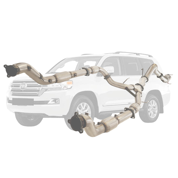 ESA | Twin 3" to Single 4" Turbo Back DPF Delete Exhaust | Toyota Landcruiser 200 Series V8 Wagon 2016-On | TY434