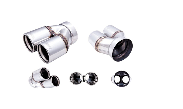 Rh Psl Inlet XForce | Twin 80mm Round RH Staggered Exhaust Tips | 4