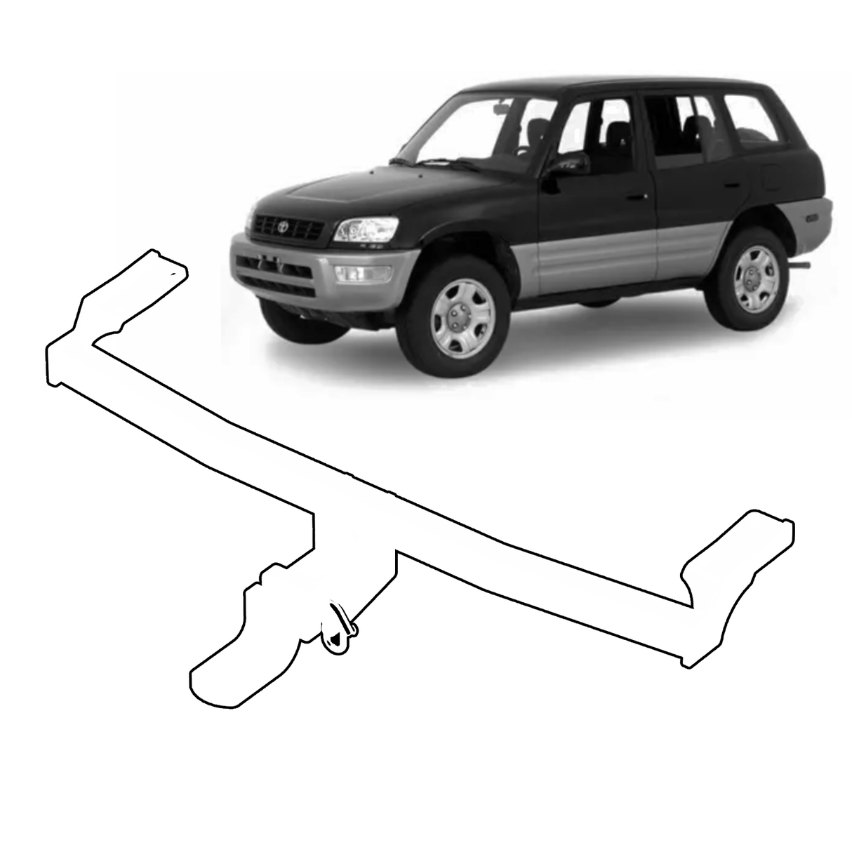 BTA | Heavy Duty Towbar | Toyota RAV4 Wagon 10 Series 1994–2000 | Capacity 1200kg | TOY07H