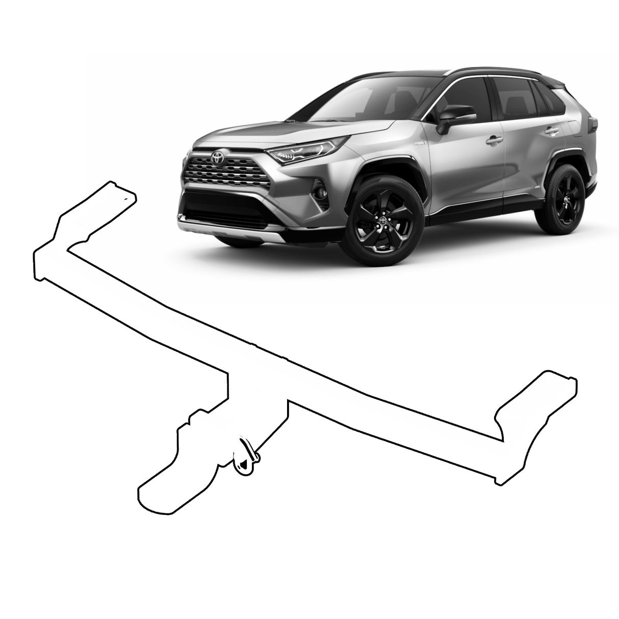 BTA | Heavy Duty Towbar | Toyota RAV4 Wagon 50 Series 2019–On | Capacity 1500kg | TOY025H