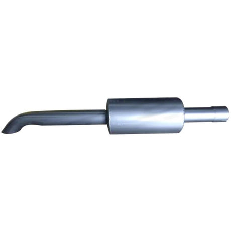 Redback - 2" Baffled Hotdog Tractor Muffler Offset/Centre Round Aluminised Steel