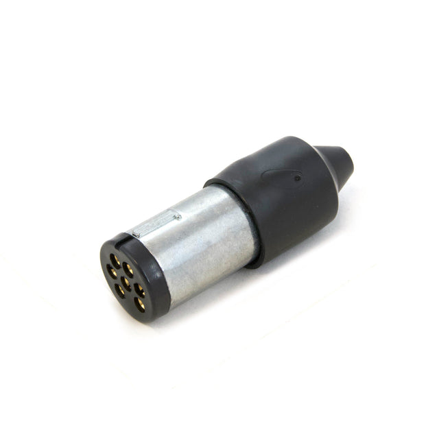 TAG | 7-Pin Small Round Metal Plug (Trailer Side) | Universal Fitting | UNT033S