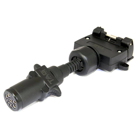 TAG | Trailer Adapter | 7-Pin Small Round Plug to 7-Pin Flat Socket | UNTA004