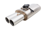 XForce | 3" Oval Varex Valved Universal Muffler | Twin 3" Tips | 304 Stainless Steel | VMK5-300