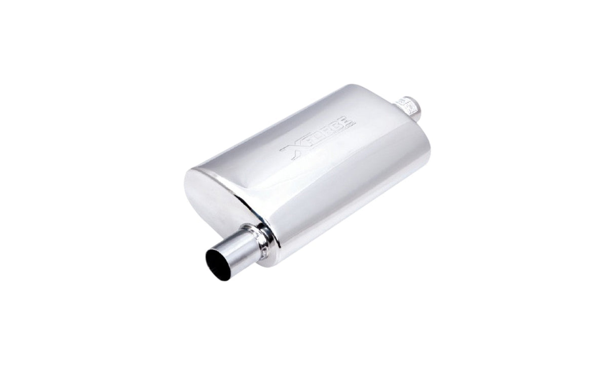 XForce | 2.25" Offset-Centre Performance Muffler | 4"x8"x14" 304 Stainless Steel | VX08-1457