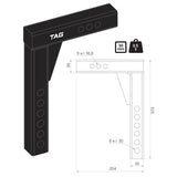 TAG | Adjustable Heavy Duty Tow Ball Mount 90° Face | Universal 50mm Square Hitch 360mm Drop | UNTTBM150