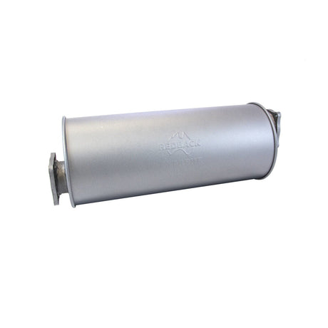 Redback - 3" Resonator Muffler Offset/Clocked Offset 8"x8" Round 304 Stainless Steel