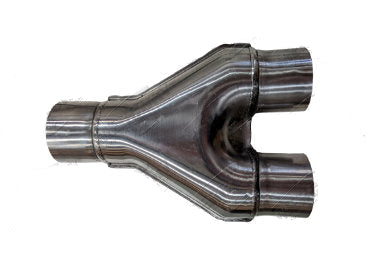 Mercury - SINGLE 3" IN - DUAL 2.1/4" OUT S409 Y-PIPE POLISHED