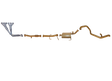 Pacemaker King Brown | Single 2.5" Exhaust & Headers Kit | Nissan Patrol GQ 4.2L LWB 1987-1997 | KB9505-HXMX