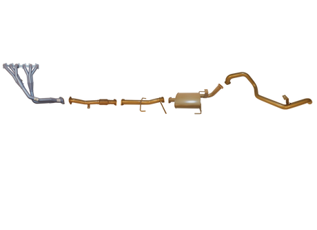 Pacemaker King Brown | Single 2.5" Exhaust & Headers Kit | Nissan Patrol GQ 4.2L LWB 1987-1997 | KB9505-HXMX