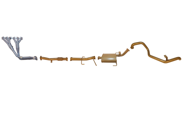 Pacemaker King Brown | Single 2.5" Exhaust & Headers Kit | Nissan Patrol GQ 4.2L LWB 1987-1997 | KB9505-HXMX