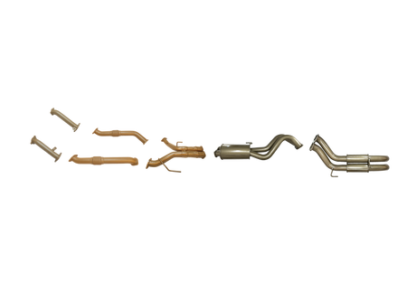 Pacemaker King Brown | Twin 3" Turbo Back Exhaust Kit | Toyota Landcruiser 200 Series VDJ200 4.5L V8 Twin Turbo Diesel 2008–Sep 2015 Without DPF/Air Purifier | KB12031-XXMR