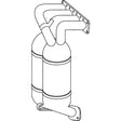 Standard Catalytic Converter - Toyota RAV4 ACA22 ACA23 ACA23R (2003 - 2006) Wagon (2.4L… (Manifold CAT)