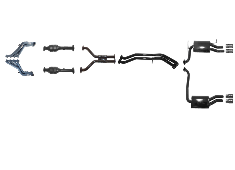 Pacemaker Performance Exhaust System with Tuned Headers for Ford Falcon BF FPV GT 5.4L Boss V8 2005–2008 - PP4008-09 (No Center Muffler Variant)