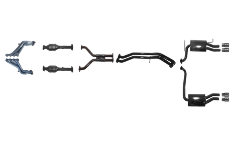 Pacemaker Performance Exhaust System with Tuned Headers for Ford Falcon BF FPV GT 5.4L Boss V8 2005–2008 - PP4008-09 (No Center Muffler Variant)