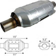 Redback - 2" Catalytic Converter Euro II Ceramic 400 CPSI Round Equivalent Oval Body