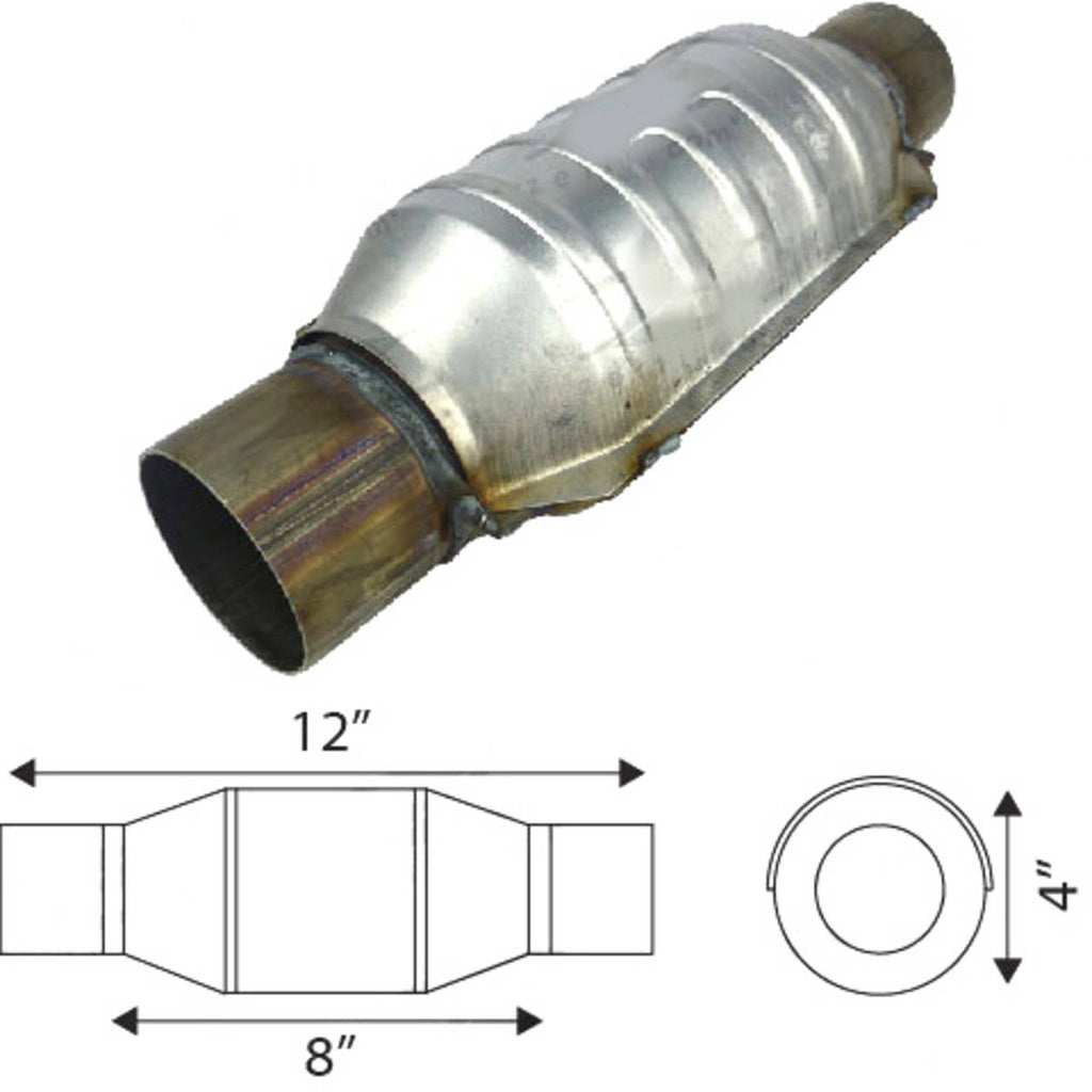Redback - UNIVERSAL CATALYTIC CONVERTER - Euro IV, 2", CPSI 400
