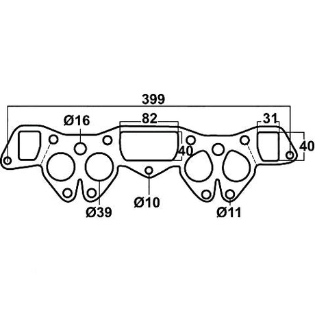Datsun 1600 & 180B, Nissan L16, L18 & L20B - Exhaust Manifold Gasket