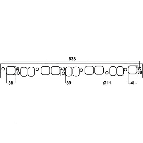 G.M Red Motor 186ci Special 12 port - Exhaust Manifold Gasket