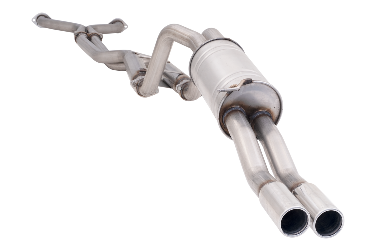 XForce | Twin 2.5" Cat Back Exhaust | Ford Falcon BA-BF V8 Ute | Raw 409 Stainless | E4-F9-02-CBS
