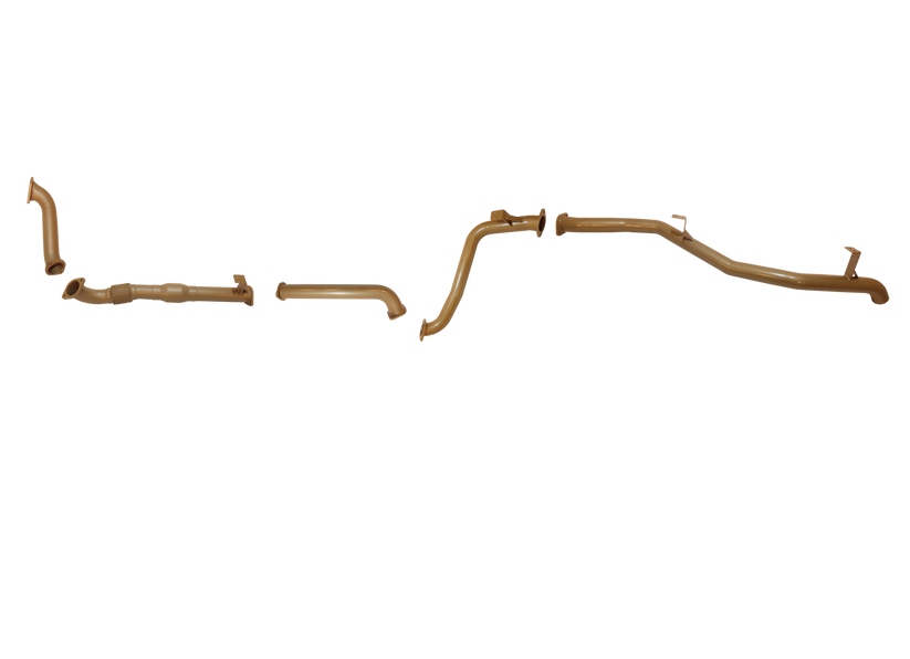 Pacemaker King Brown | Single 3" Turbo Back Straight Pipe with Cat | Toyota LandCruiser 78 Troopy 1HD-FTE | KB12005-XCXX