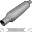 Redback - 2.25" Hotdog Center to Center 18"x3.5" Round Mild Steel Spiral Louvered With Spigots