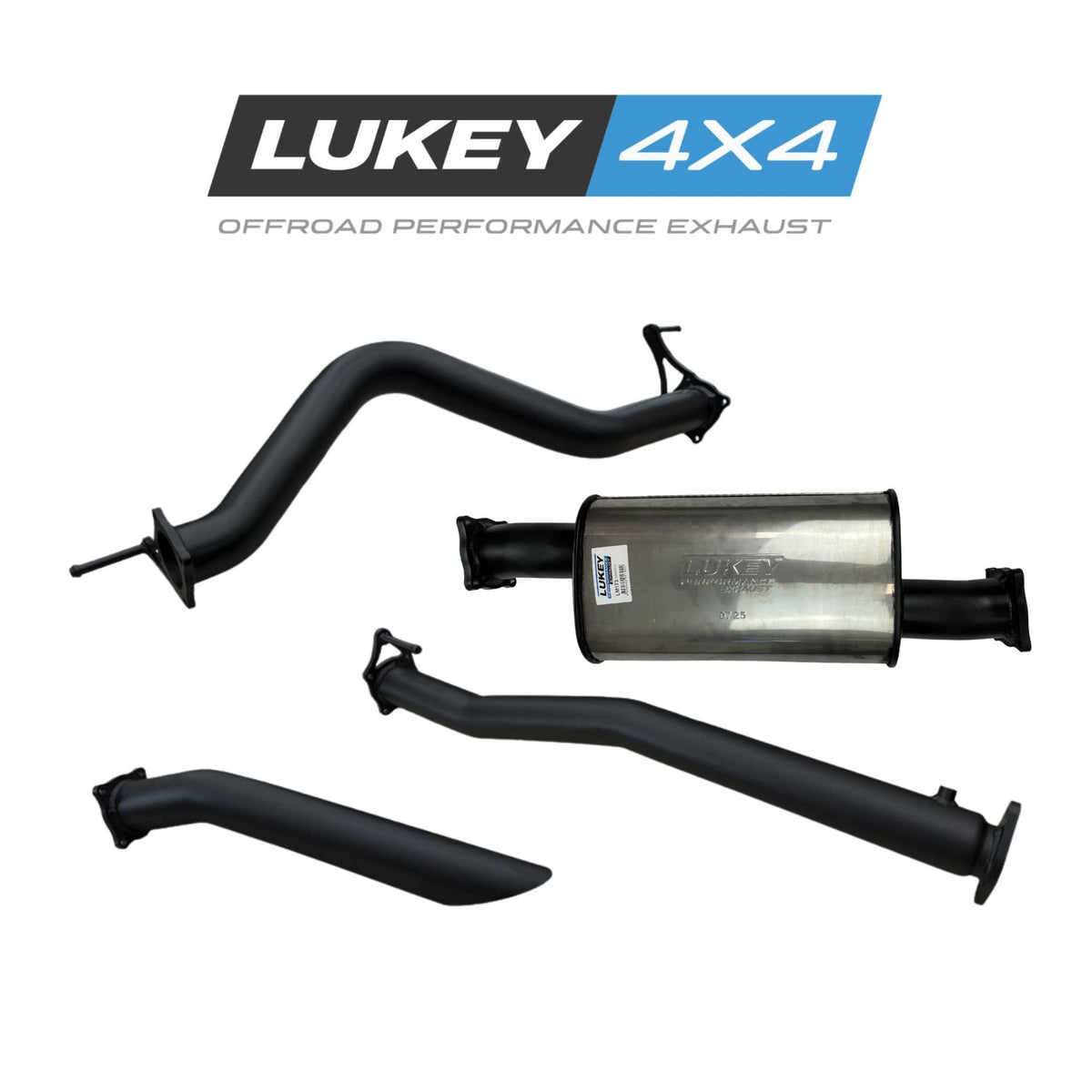 Lukey 4x4 3" Exhaust System with Muffler for Mercedes-Benz X-Class 2017-2020 / Nissan Navara D23 2015-on - LKY-NN-NP300-PM