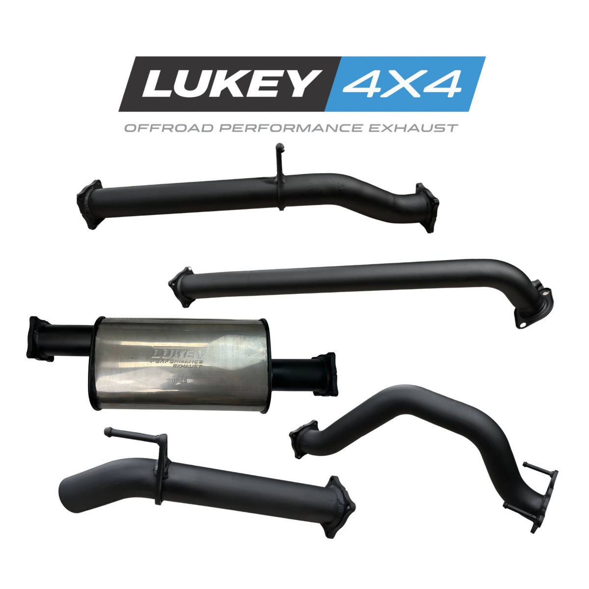 Lukey 4x4 3" Exhaust System with Muffler for Toyota Hilux GUN123R / GUN126R / GUN136R 2015-on - LKY-TH-N80-PM