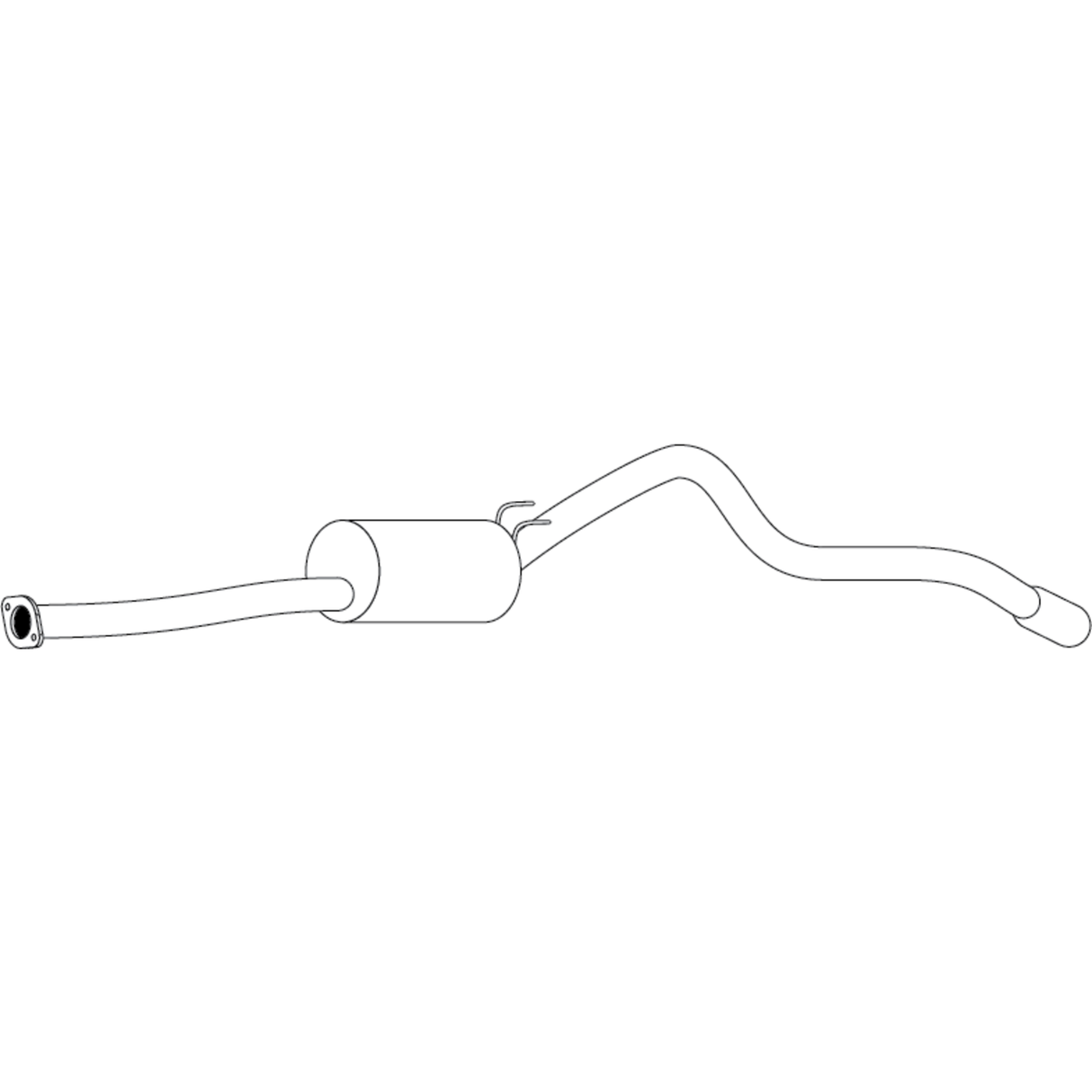 Standard Replacement - Toyota Hilux Muffler YN56, YN56R, YN58, RN85 & YN85 (08/1983 - 12/1997)