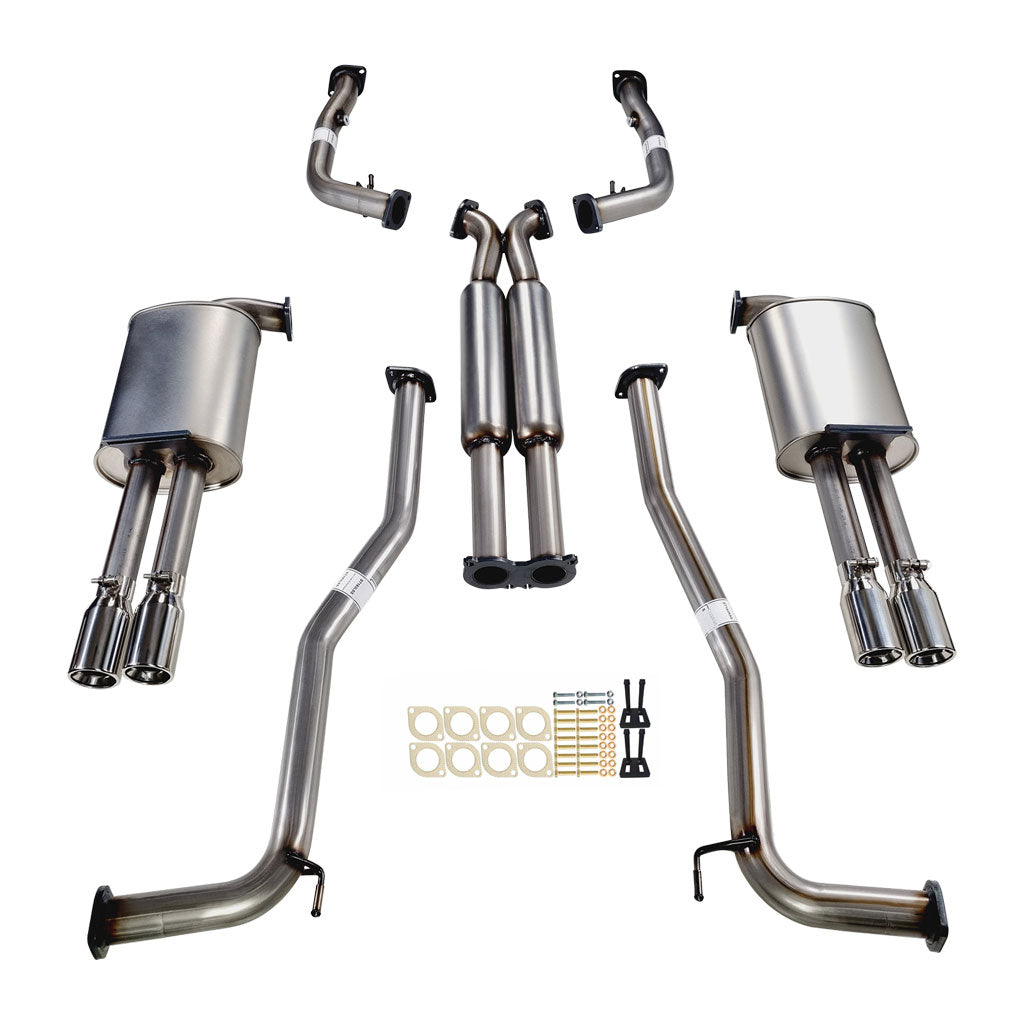 ESA | Twin 2.5" Catback Exhaust Stainless Straight Tips | Holden Commodore VE VF Ute | ST181-194HDXS-XPS