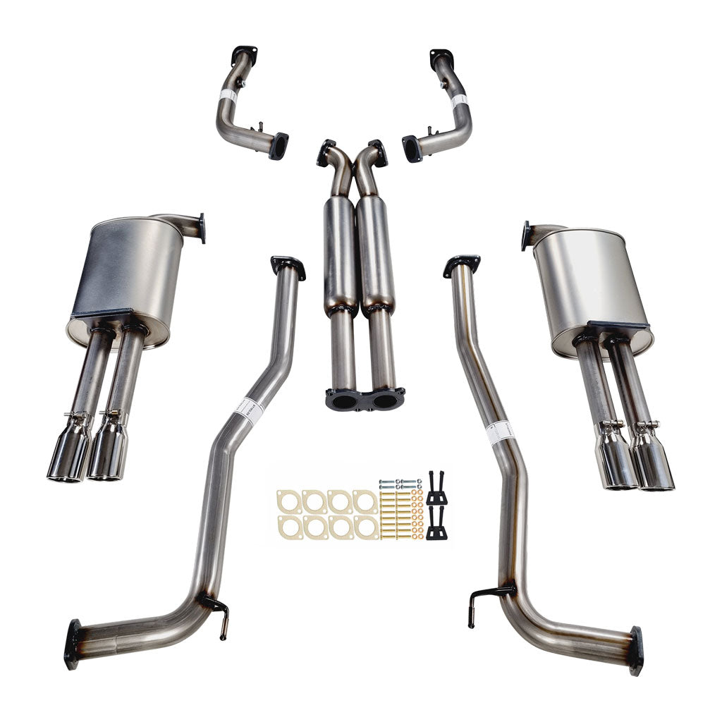 ESA | Twin 2.5" Cat Back Exhaust Angle Cut Tips | Holden Commodore VE VF V6 V8 2006-2017 | ST181-184HDXA-XPS
