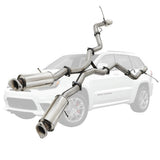 ESA | Stainless Steel Twin 3" Pipe Only Catback Exhaust 4" Polished Tips | Jeep Grand Cherokee SRT 6.4L | ST401-404PO-CT-SS