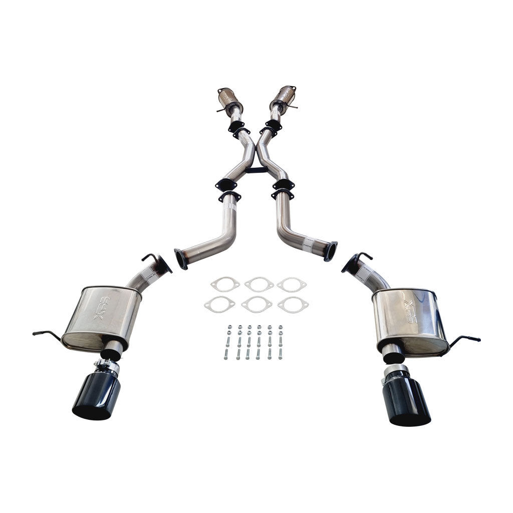 ESA | Stainless Steel Twin 3" Catback Exhaust 4" Black Chrome Tips | Jeep Grand Cherokee SRT 6.4L | ST401-404BCT-SS