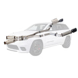 ESA | Stainless Steel Twin 3" Catback Exhaust 4" Black Chrome Tips | Jeep Grand Cherokee SRT 6.4L | ST401-404BCT-SS