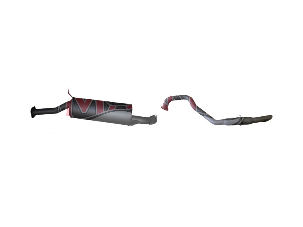 Manta | 2.5in Cat Back Exhaust with Centre Muffler & Rear Hotdog | Nissan Patrol GU 4.5L TB45 Wagon 1997–2001