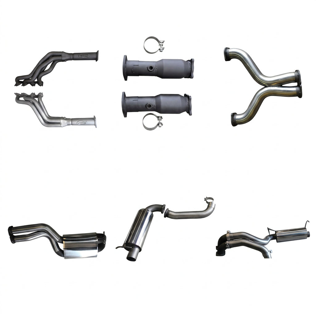 Manta | Twin 3″ Full Exhaust System with Extractors Muffler/Muffler | Ford FG GT 5.0L V8 Sedan 2010–2016